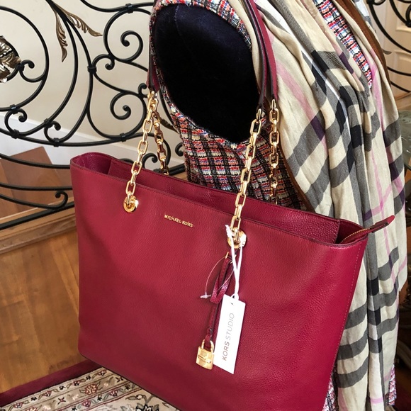 NWT, Michael Kors Mercer Chain MD TZ MF Handbag - Picture 5 of 8